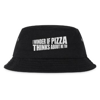 pizza thinks about me - Kids’ Bucket Hat - black - Front