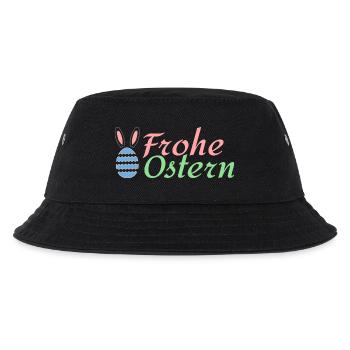 Frohe Ostern - Kinder Bucket Hat - Schwarz - Vorne