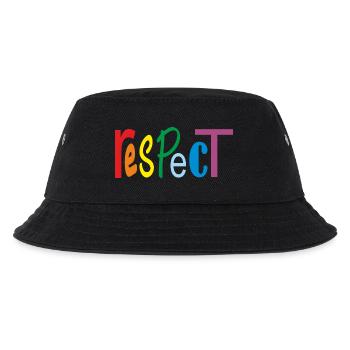respekt LGBTQIA+ lesbisch schwul queer Vielfalt - Kinder Bucket Hat - Schwarz - Vorne