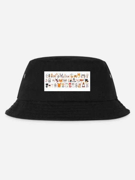Cute little animals - Kids’ Bucket Hat - black