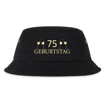 75.Geburtstag 75 Jahre - Kinder Bucket Hat - Schwarz - Vorne