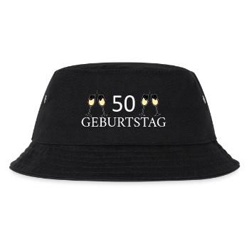 50.Geburtstag 50 Jahre - Kinder Bucket Hat - Schwarz - Vorne
