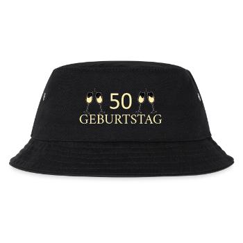50.Geburtstag 50 Jahre - Kinder Bucket Hat - Schwarz - Vorne