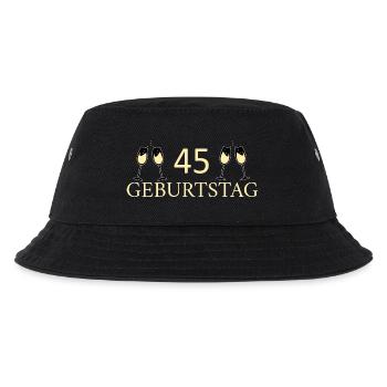 45.Geburtstag 45 Jahre - Kinder Bucket Hat - Schwarz - Vorne