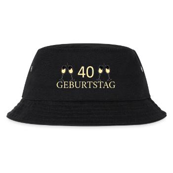 40.Geburtstag 40 Jahre - Kinder Bucket Hat - Schwarz - Vorne