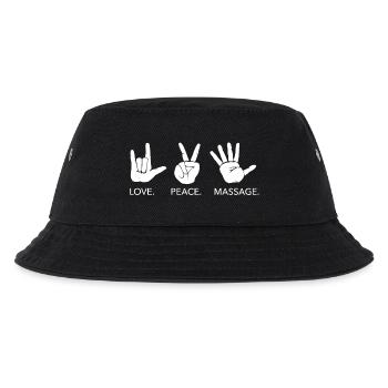 Love Peace Massage Therapist Masseuse Body - Kids’ Bucket Hat - black - Front