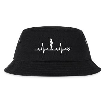Pole dance Herzfrequenz EKG Herzlinie Herzschlag - Kinder Bucket Hat - Schwarz - Vorne
