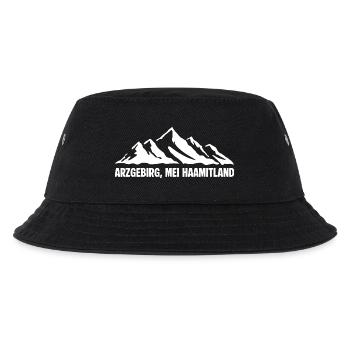 Erzgebirge Mundart - Kinder Bucket Hat - Schwarz - Vorne