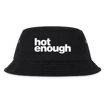 hot enough Summer Beach funny quote - Kinder Bucket Hat - Schwarz - Vorne