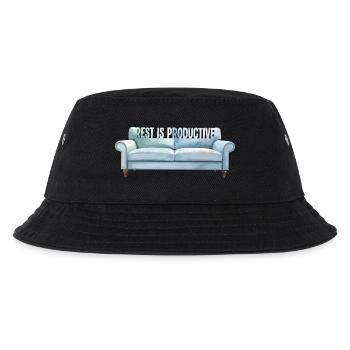 Rest Is Productive Motivational Art - Kids’ Bucket Hat - black - Front