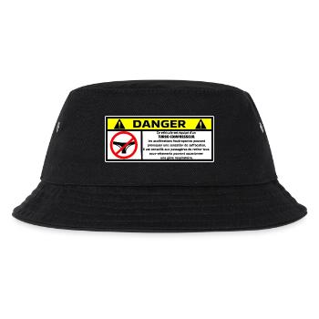 Turbolader - Kinder Bucket Hat - Schwarz - Vorne