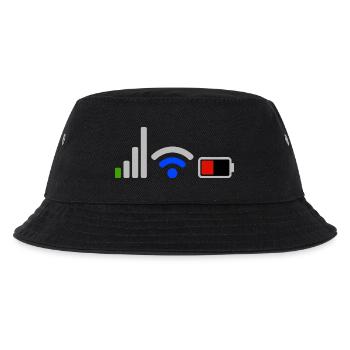 Icônes Tech Signal et Batterie Wifi Réseau  - Bob Enfant - noir - Devant