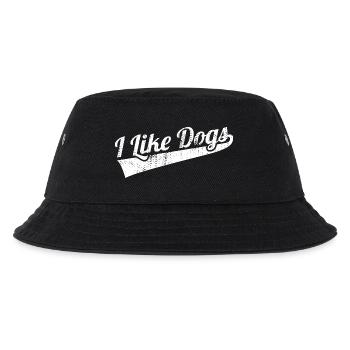 Ich mag Hunde - Kinder Bucket Hat - Schwarz - Vorne