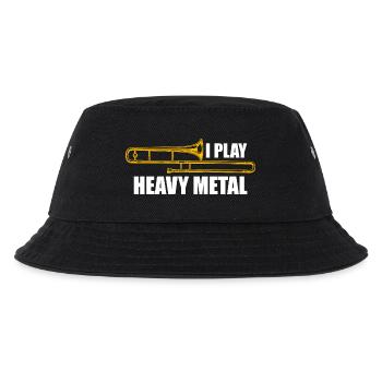 Heavy metal Posaune Posaunenspieler Posaunist - Kinder Bucket Hat - Schwarz - Vorne