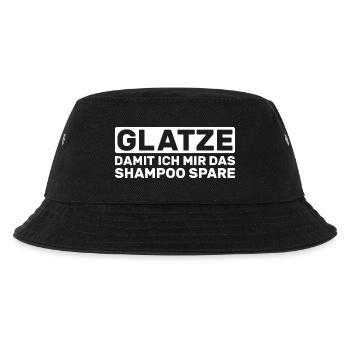 Glatze Damit Ich mir das Shampoo spare - Kinder Bucket Hat - Schwarz - Vorne