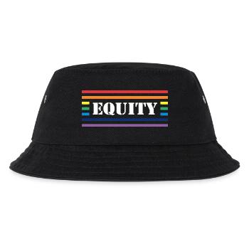 Fairness Rainbow Lettering - Kids’ Bucket Hat - black - Front