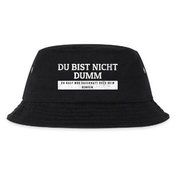SARKASMUS - Dauerhaft Pech beim Denken - Kinder Bucket Hat - Schwarz - Vorne