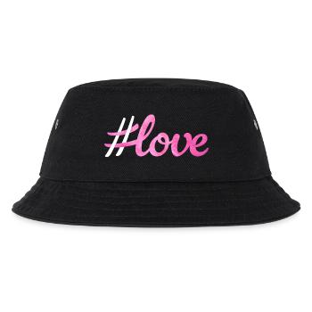 Hashtag Amour Amour Couple de mariage rose duveteux - Bob Enfant - noir - Devant