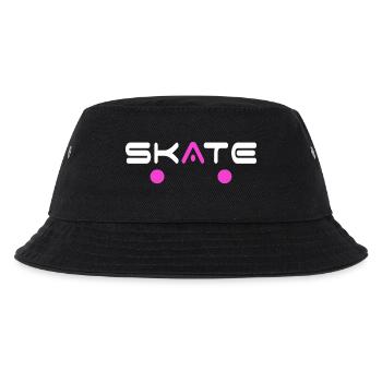 skate skateboarder skate-board halfpipe SK8 deck - Kinder Bucket Hat - Schwarz - Vorne