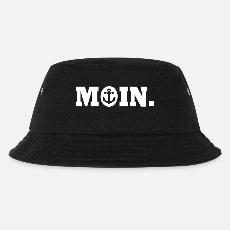 Moin - Kinder Bucket Hat - Schwarz