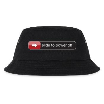 slide to power off baby - Kinder Bucket Hat - Schwarz - Vorne