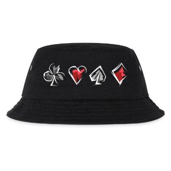 spielfarben cards symbol Herz Pik Caro Kreuz - Kinder Bucket Hat - Schwarz - Vorne