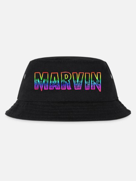 marvin rs regenbogen - Kinder Bucket Hat - Schwarz