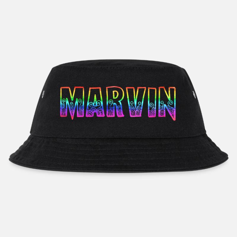 marvin rs regenbogen - Kinder Bucket Hat - Schwarz