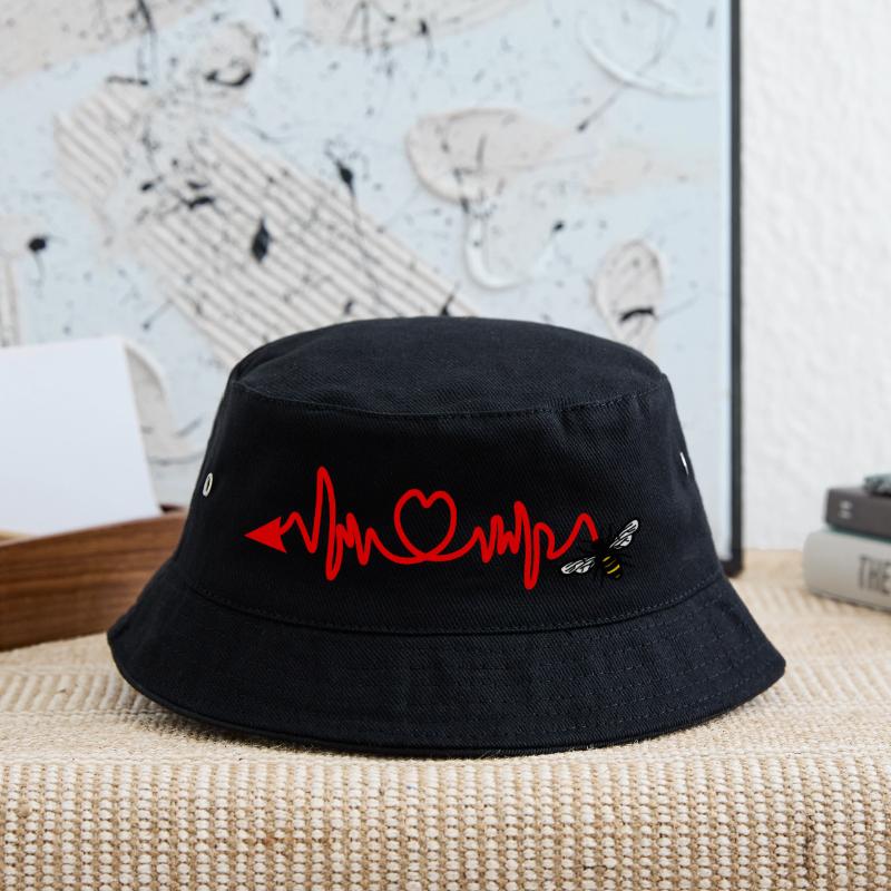 Cardio-Herzfrequenz, Biene mit Stachel oder Pfeil Kinder Bucket Hat