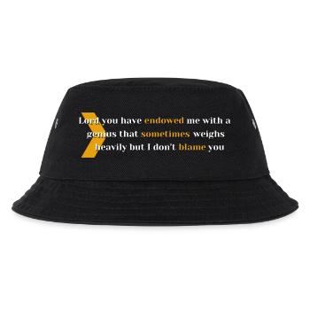 Endowed Genius Quote Typografie - Kinder Bucket Hat - Schwarz - Vorne