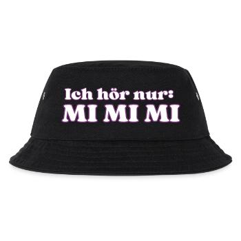 ICH HÖR NUR MI MI MI - Kinder Bucket Hat - Schwarz - Vorne