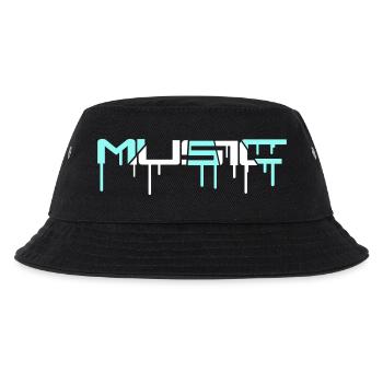 Musik Coole Buchstaben Graffiti Tropfen Party Logo - Kinder Bucket Hat - Schwarz - Vorne