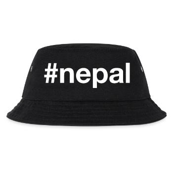 NEPAL Hashtag - Kinder Bucket Hat - Schwarz - Vorne