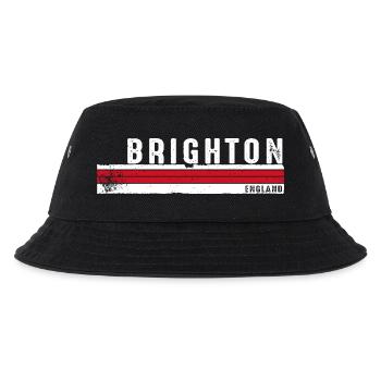 Brighton England Vintage Retro Design für Seaside - Kinder Bucket Hat - Schwarz - Vorne