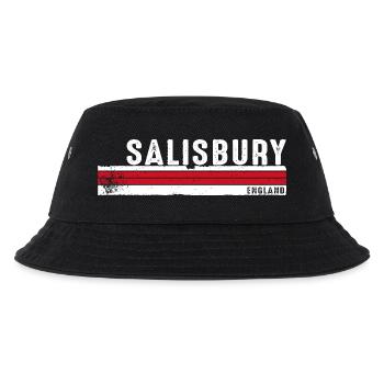 Vintage Salisbury England Retro Erbe - Kinder Bucket Hat - Schwarz - Vorne