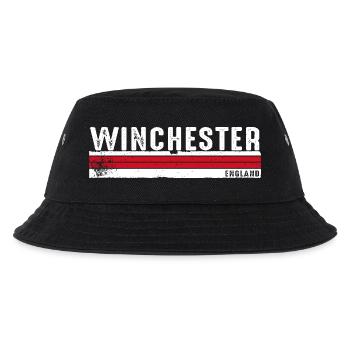 Winchester England Vintage Design - Kinder Bucket Hat - Schwarz - Vorne