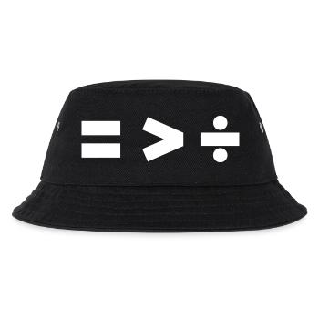 Minimalistisches Design von mathematischen Symbolen - Kinder Bucket Hat - Schwarz - Vorne