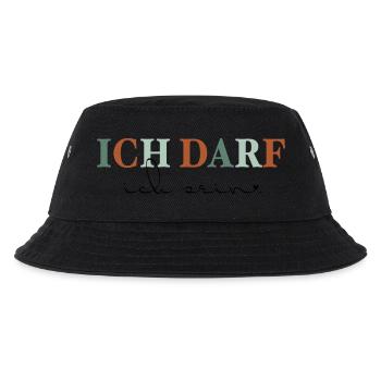 Ich darf ich sein–Statement - Kinder Bucket Hat - Schwarz - Vorne