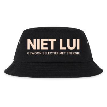 Nicht faul. Einfach selektiv mit der Energie. - Kinder Bucket Hat - Schwarz - Vorne