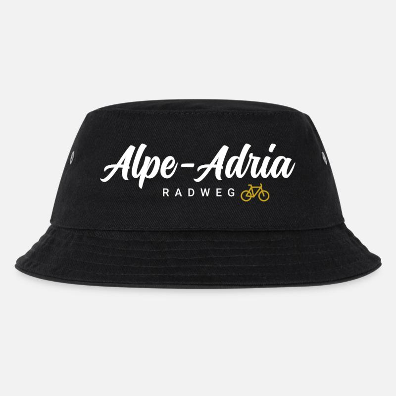 Alpe Adria Cycle Path - Kids’ Bucket Hat - black