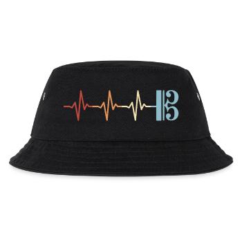 Altschlüssel Viola Bratsche Herzschlag - Kinder Bucket Hat - Schwarz - Vorne