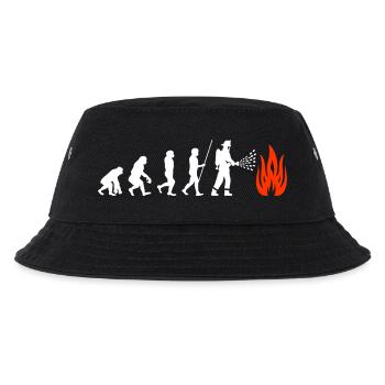 Feuerwehr Evolution Feuerwehrmann - Kinder Bucket Hat - Schwarz - Vorne