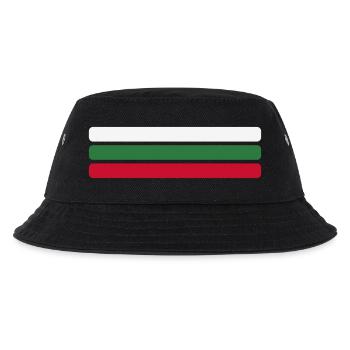 Bulgarien Flagge Minimal - Fahne Fan Streifen Desi - Kinder Bucket Hat - Schwarz - Vorne