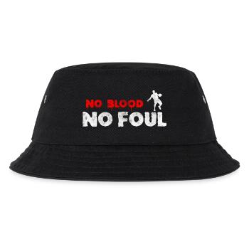 Basketball Slogan No Blood No Foul Vintage Look - Kinder Bucket Hat - Schwarz - Vorne