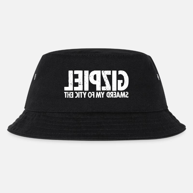 Leipzig (white oldstyle) - Kinder Bucket Hat - Schwarz
