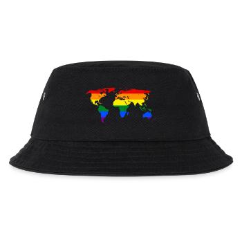 LGBT-WELTKARTE - Kinder Bucket Hat - Schwarz - Vorne