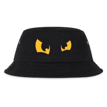Zwei leuchtende Comic Augen - Kinder Bucket Hat - Schwarz - Vorne