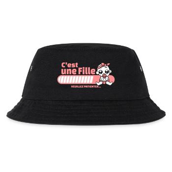 annonce grossesse - c'est une fille - Bob Enfant - noir - Devant
