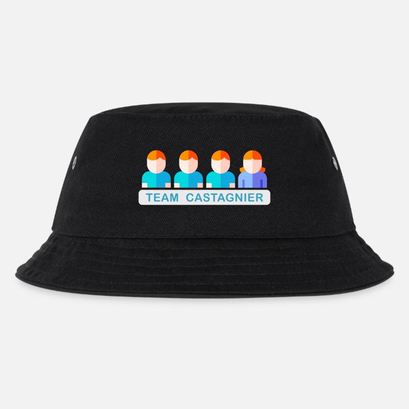 Team Castagnier - Kinder Bucket Hat - Schwarz