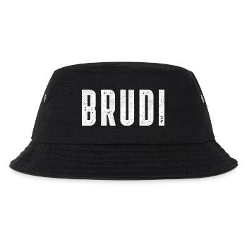 Brudi Bruder Brate Bratan Bro - Kinder Bucket Hat - Schwarz - Vorne
